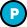 symbol for parking; circle with capital letter P inside