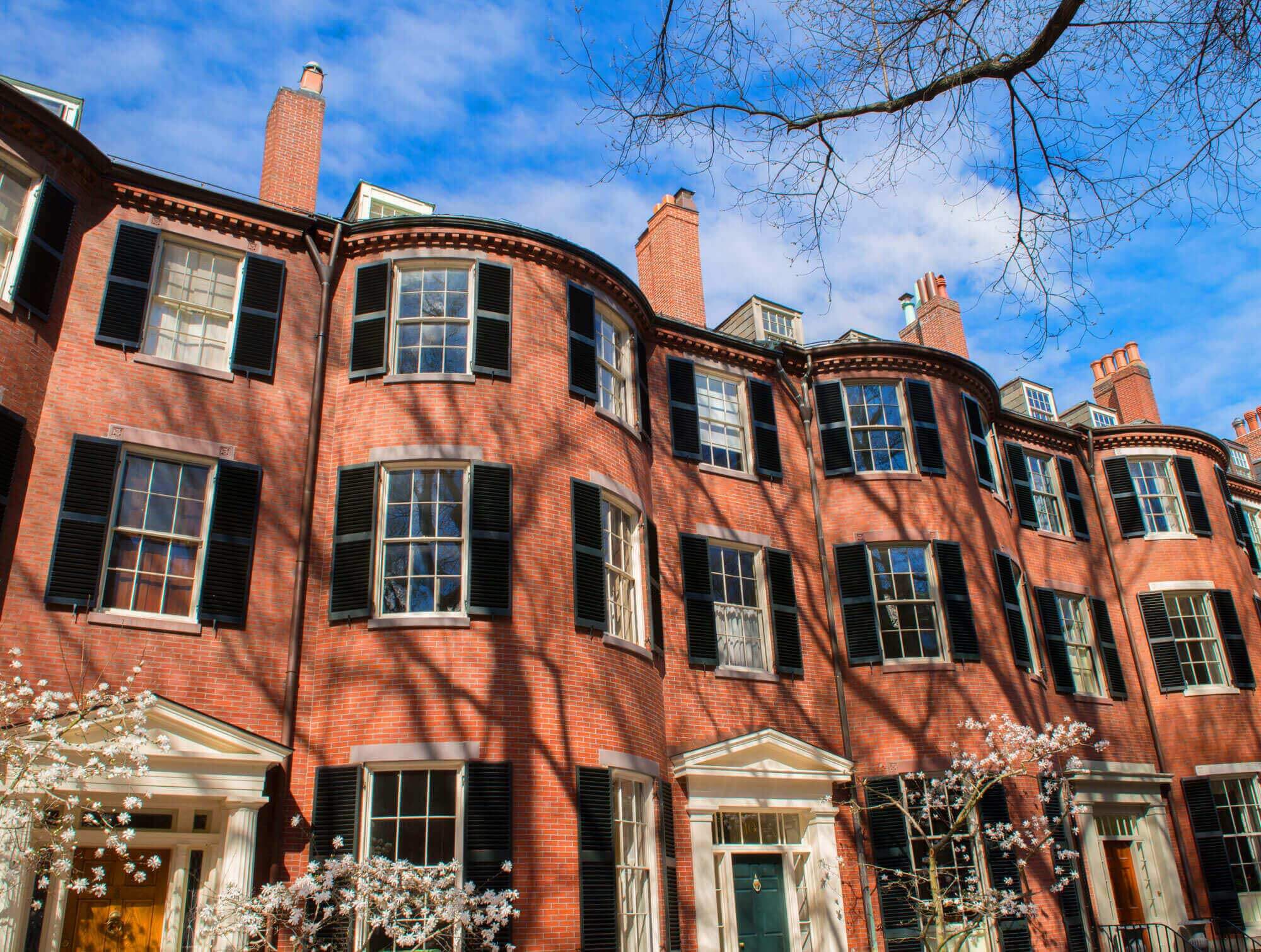 picture of row houses in Boston's Louisburg Square