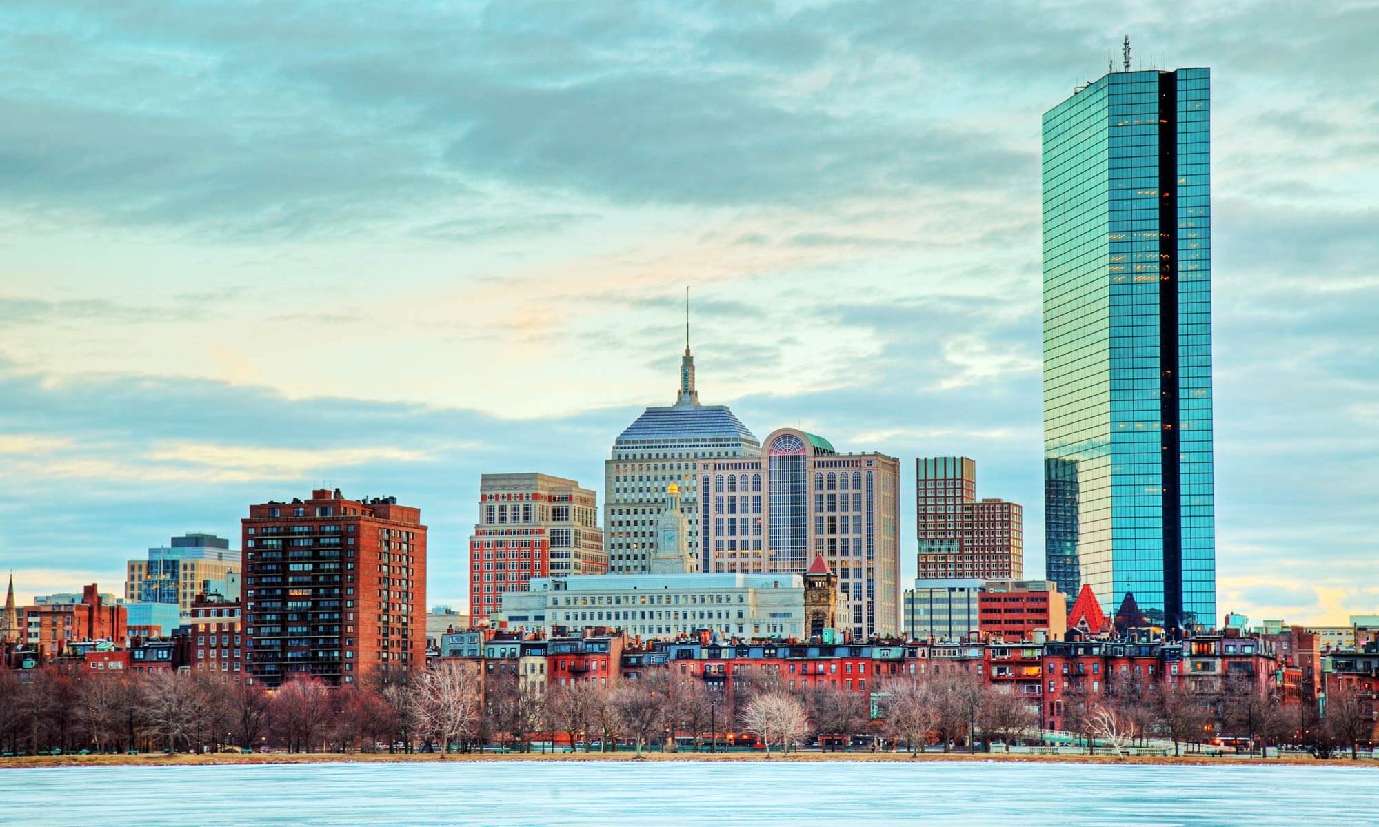 View of the Boston, MA skyline from the Charles River