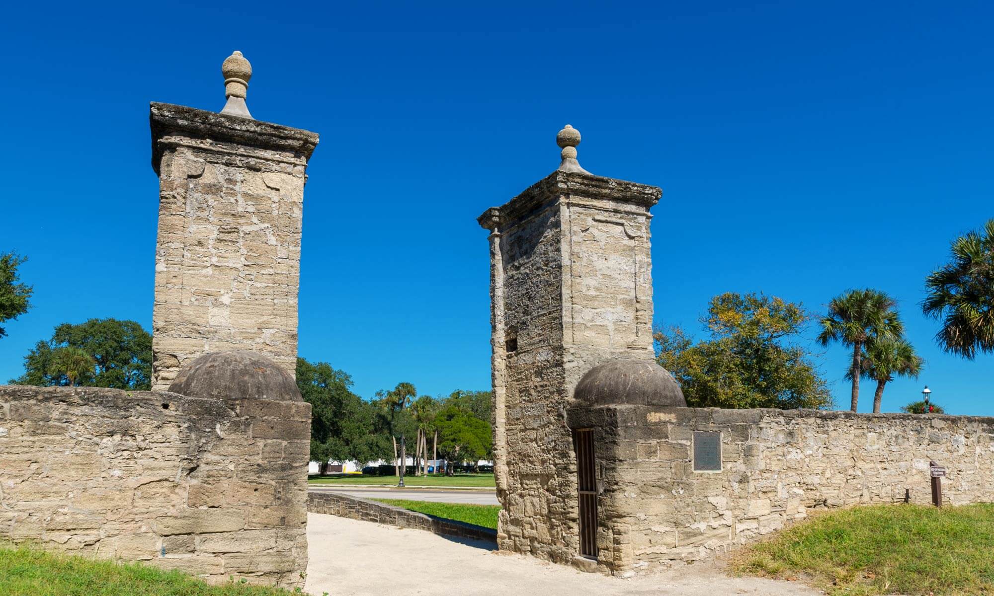 Outside the stone city gates of St. Augustine