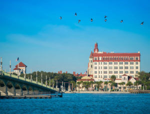 view of st augustine spanish military hospital from water