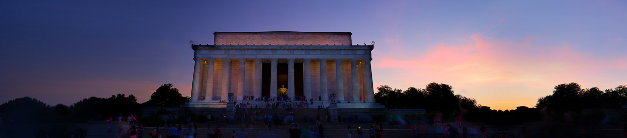 Lincoln Memorial at dusk in Washington DC