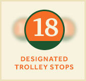 18 designated stops