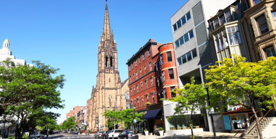 Lead coated copper steeple with weathervane - Boston