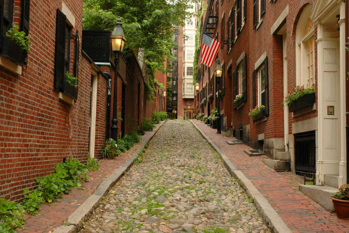 Acorn Street, Beacon Hill & Boston Common, Boston