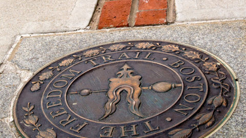 boston freedom trail seen while social distancing in boston