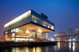 boston institute of contemporary art at night