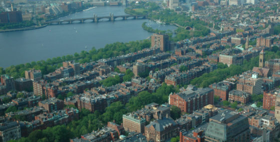 View from the Boston Prudential Center Skywalk