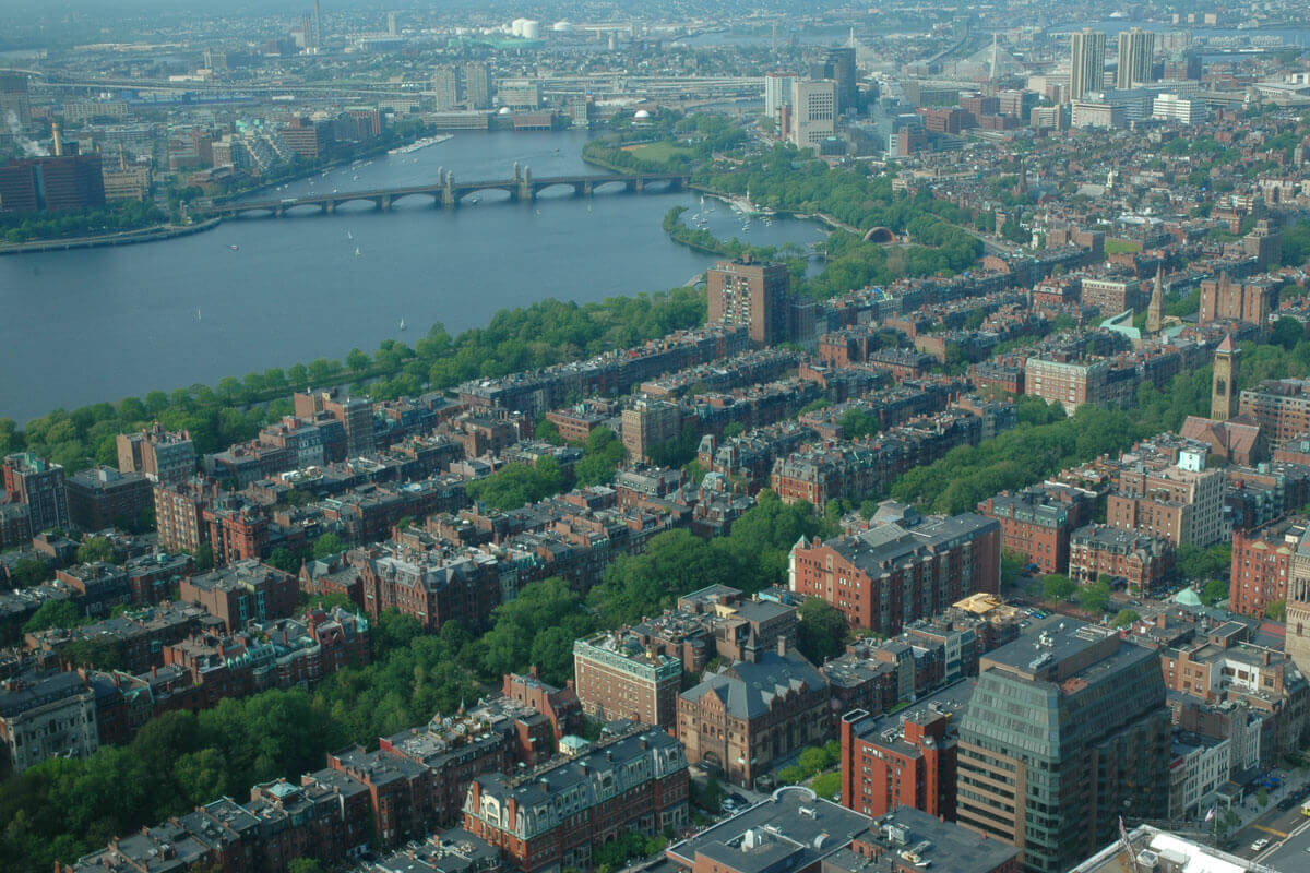 View from the Boston Prudential Center Skywalk