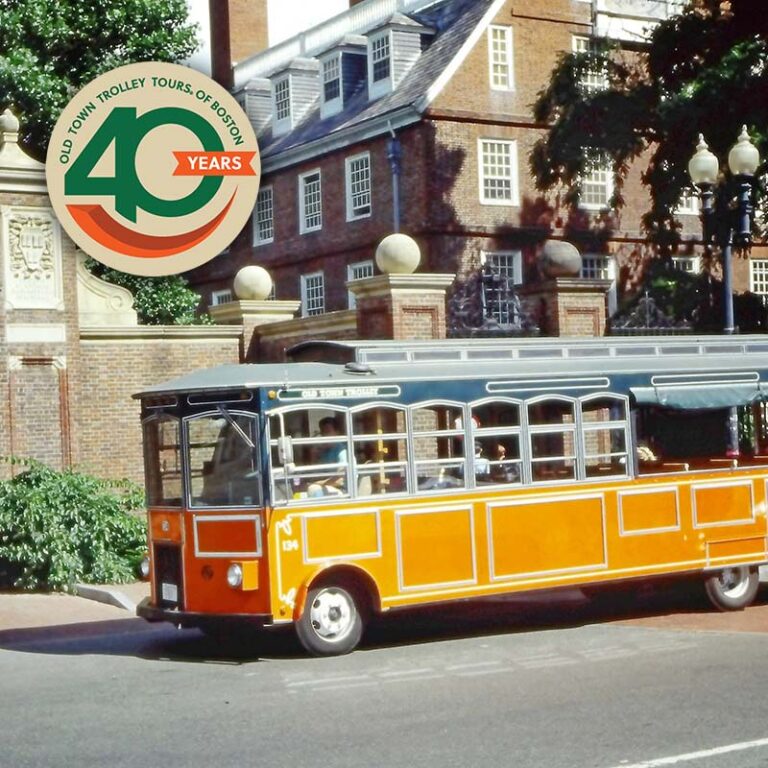 old photo of Boston trolley