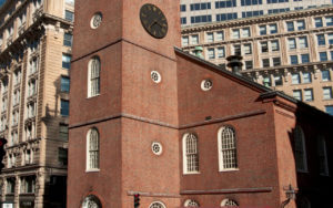 Exterior of Old South Meeting House, classic Boston architecture