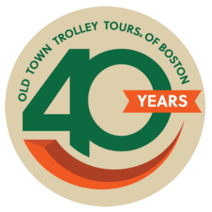 Boston Old Town Trolley 40 anniversary logo