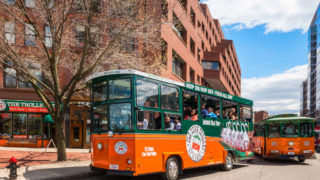 Getting Around Boston On Vacation - trolley stop store