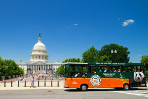 old town trolley tour stop at US capitol