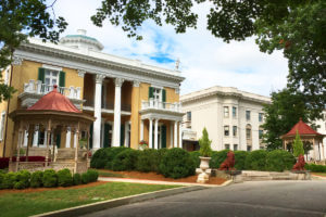 exterior of belmont mansion in nashville for history and information guide