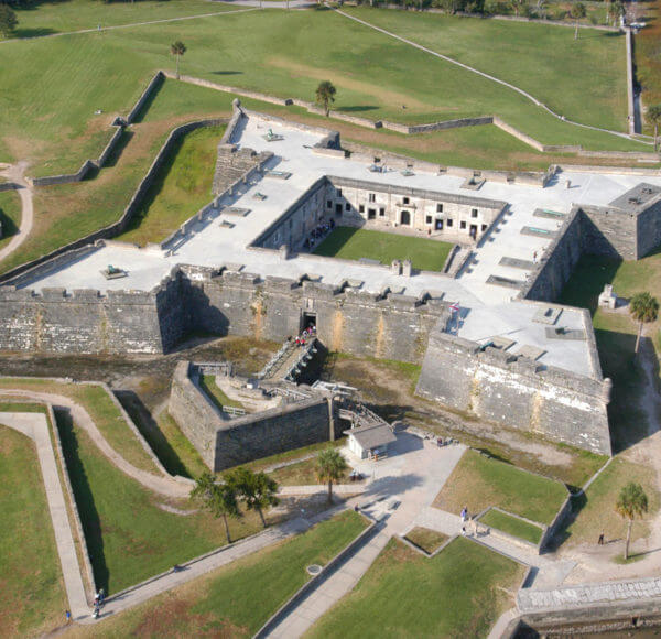 Aerial view of Castillo de San Marcos