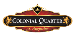 colonial quarter st augustine logo with flags hanging