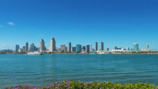 panoramic view of coronado island skyline in san diego