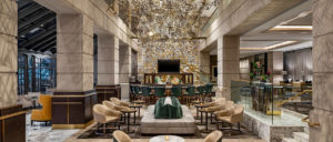 Fairmont hotel lobby in Washington DC Georgetown