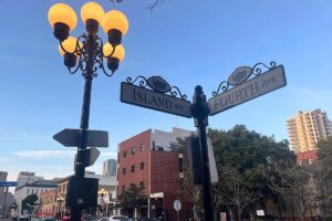 street signs at San Diego Gaslamp Quarter 
