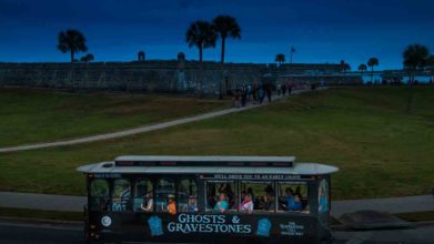 Ghost Trolley and Castillo de San Marcos