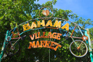 key west bahama village market sign seen by visitors