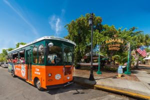 key west trolley in bahama village