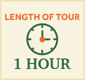 length of tour: 1 hour
