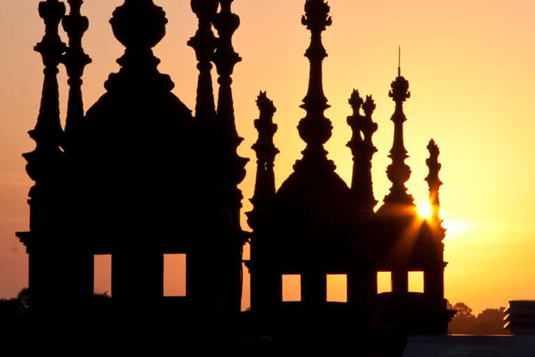 the lightner museum at sunset