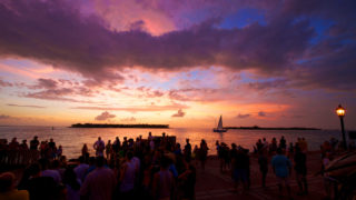 Mallory Square Sunset Celebration - key west sunset seen from mallory square sunset celebration