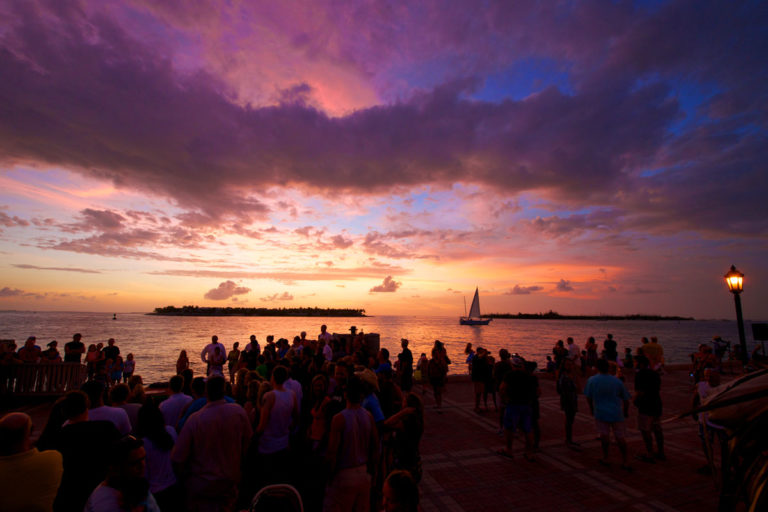 key west sunset seen from mallory square sunset celebration