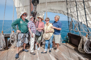 guests at San Diego Maritime Museum tall ship