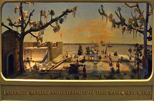 image of diorama at mission nombre de dios in st augustine