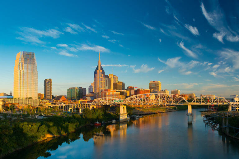 Nashville city view fall