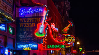 Lower Broadway - nashville broadway street night