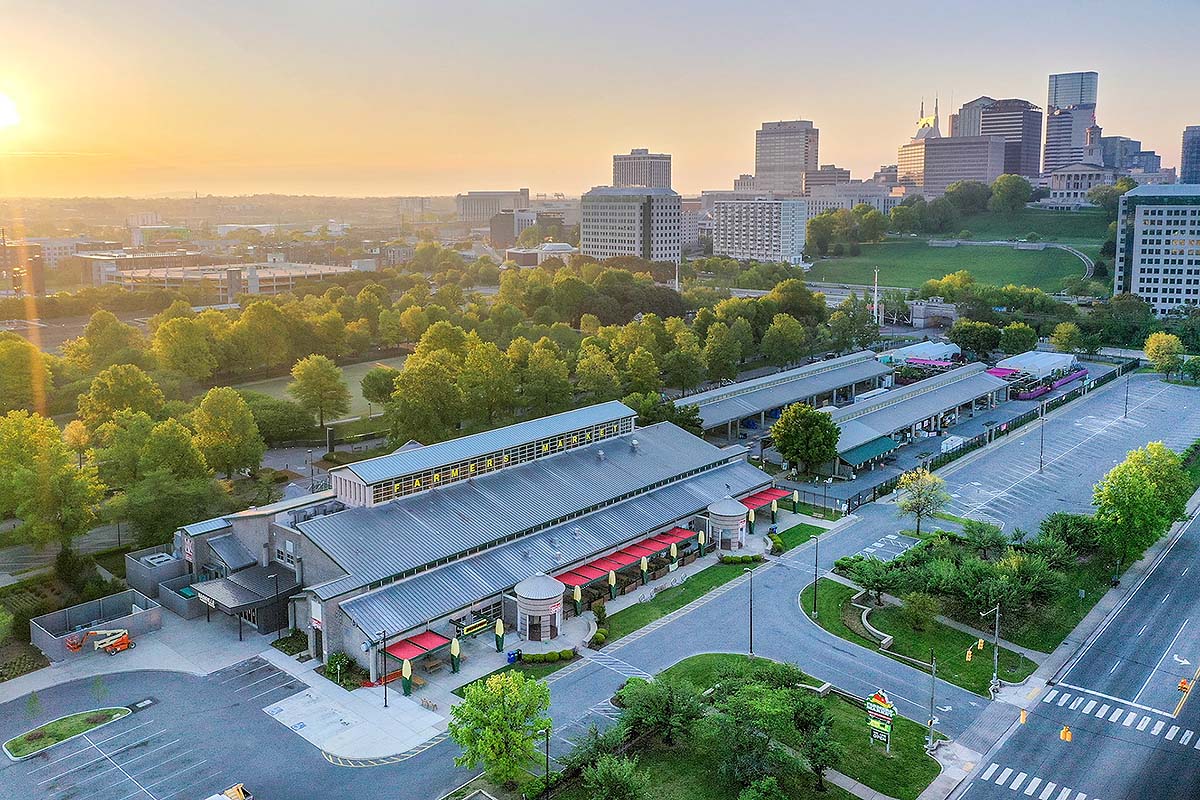 Nashville Farmers' Market aerial view