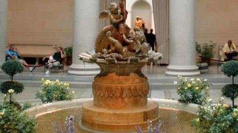 national gallery of art in Washington DC cherub fountain