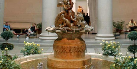 national gallery of art in Washington DC cherub fountain