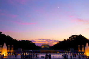 View of Lincoln Memorial on Monuments by Moonlight Tour