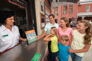 family getting ready for a trip on old town trolley tours