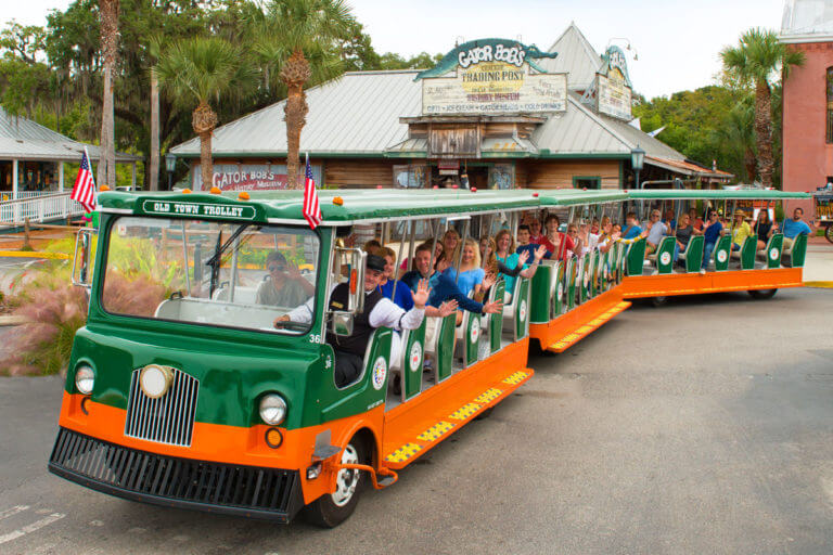 Departing on a Old Town Trolley tour in St. Augustine