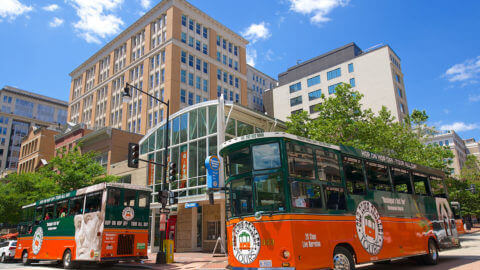 old town trolley welcome center in Washington DC