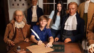 Potter's Wax Museum exhibit featuring Benjamin Franklin