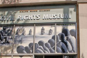 ralph mark gilbert civil rights museum windows