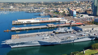 aerial view of san diego embarcadero