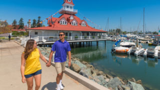 Fun Facts About San Diego - Couple walking along San Diego harbor