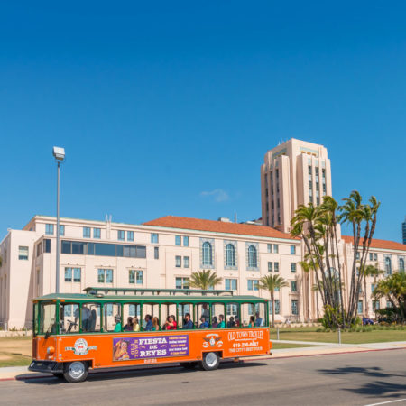 Sightseeing aboard Old Town Trolley San Diego