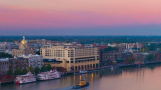 Artistic Culture - Aerial view of Savannah, Georgia