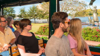 Family sightseeing on Old Town Trolley Savannah