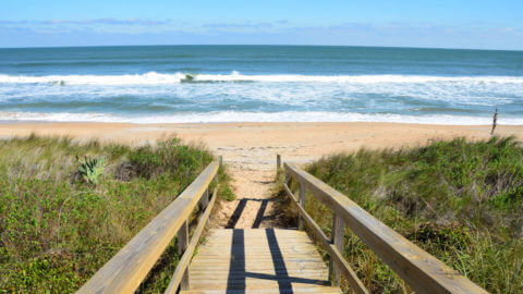 Walkway leading to the ocean